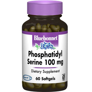 A bottle of Bluebonnet Phosphatidyl Serine 100 mg