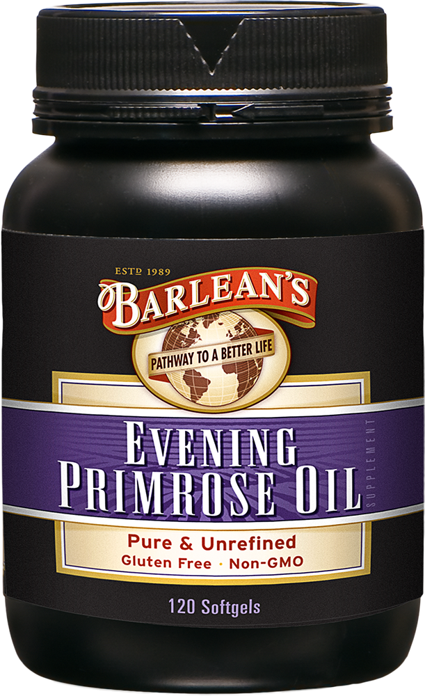 A bottle of Barleans Evening Primrose Oil