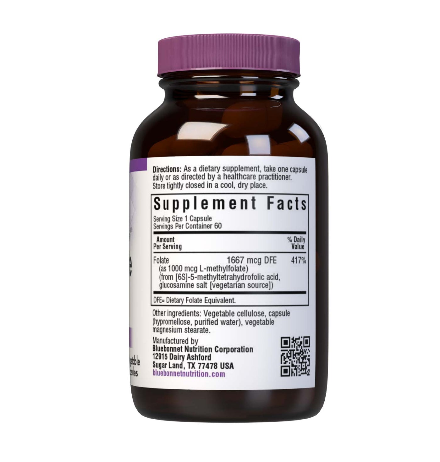 Methylfolate 1000 mcg - Bluebonnet - 60 capsules