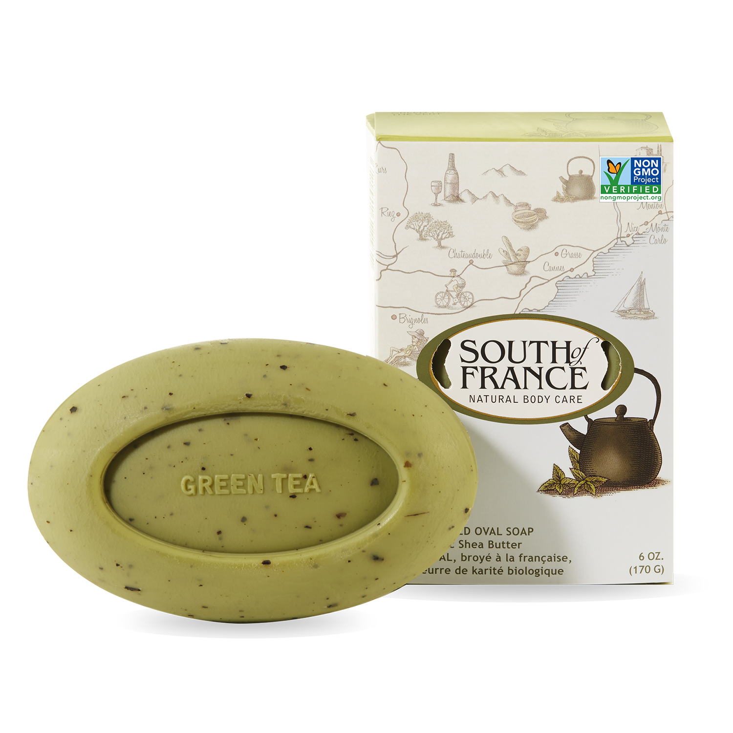 Bar Soap Oval Green Tea - South of France - 6 oz