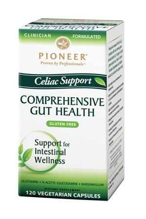 A package of Pioneer Comprehensive Gut Health Celiac Support
