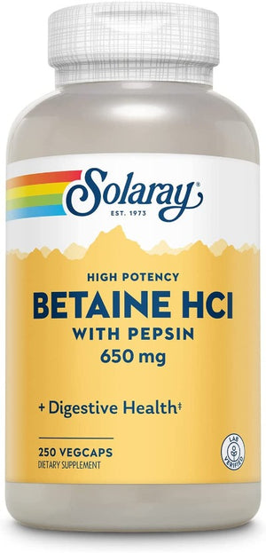 HCL with Pepsin 650 mg - Solaray