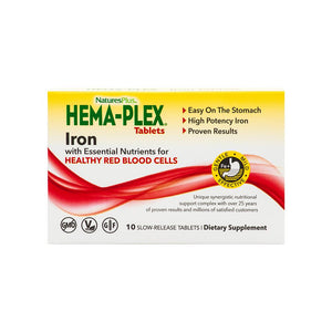 A package of Nature's Plus Hema-Plex® Sustained Release Tablets