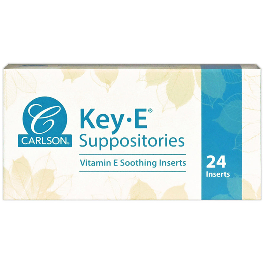 A package for Carlson Key-E® Suppositories