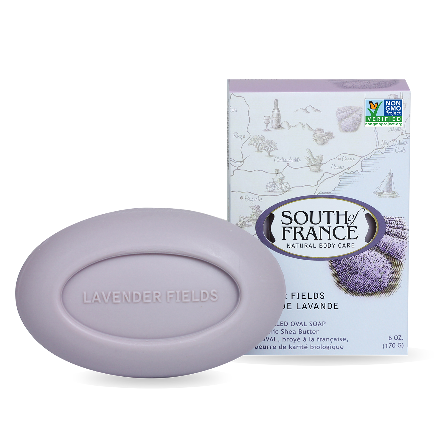 Bar Soap Oval Lavender Fields - South of France - 6 oz