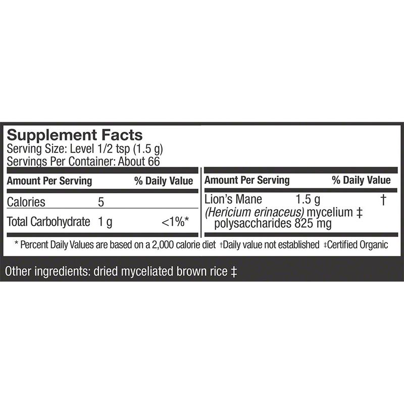 A jar of Host Defense Lion's Mane Powder