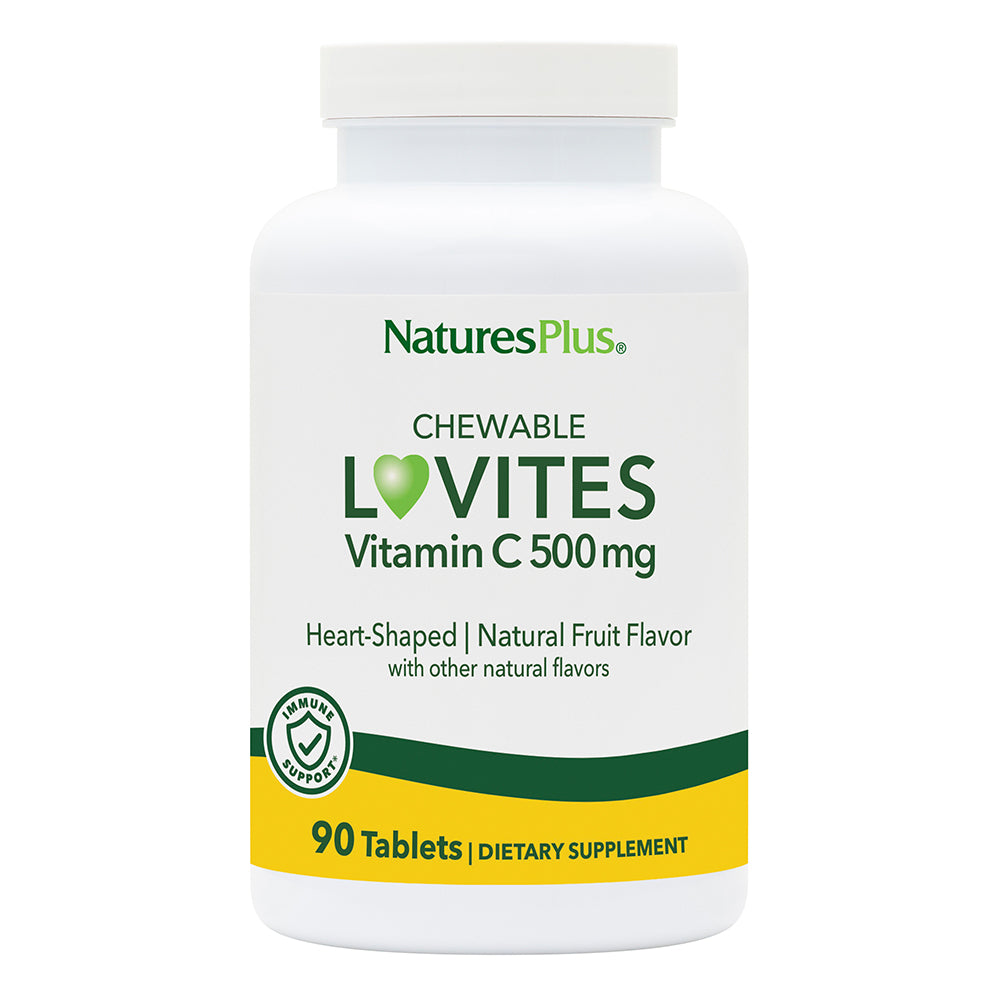 A bottle of Nature's Plus Lovites® Chewable Vitamin C 500 mg