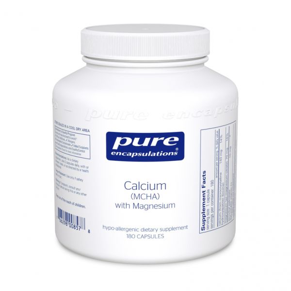 Calcium (MCHA) with Magnesium - Pure Encapsulations - 180 capsules