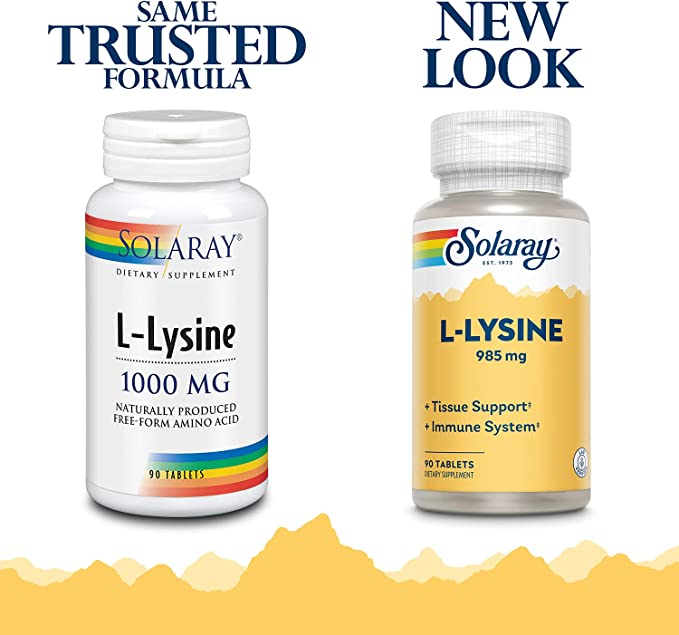 L-lysine 1000 mg - Solaray - 90 tablets