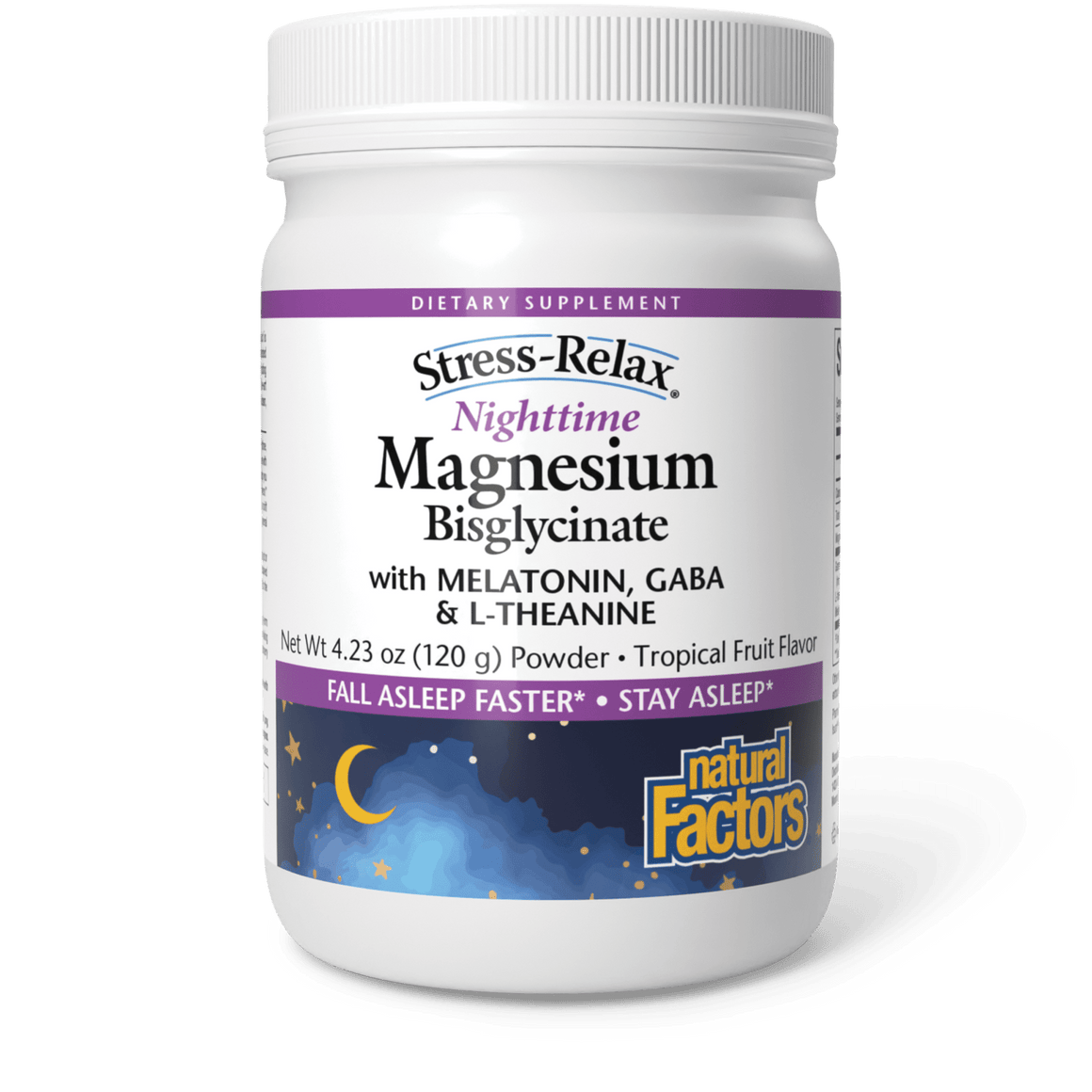 Stress-Relax Nighttime Magnesium Bisglycinate - Natural Factors