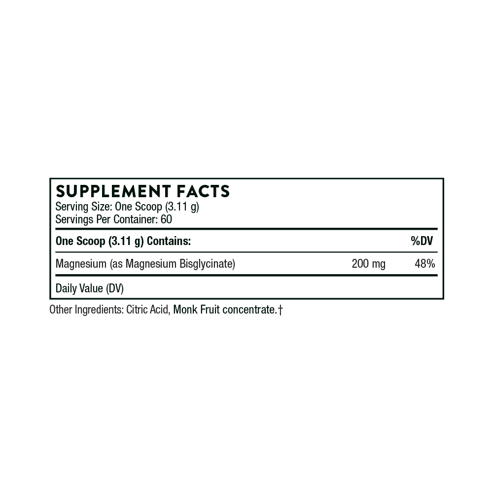 Magnesium Bisglycinate powder- Thorne - 6.5 oz