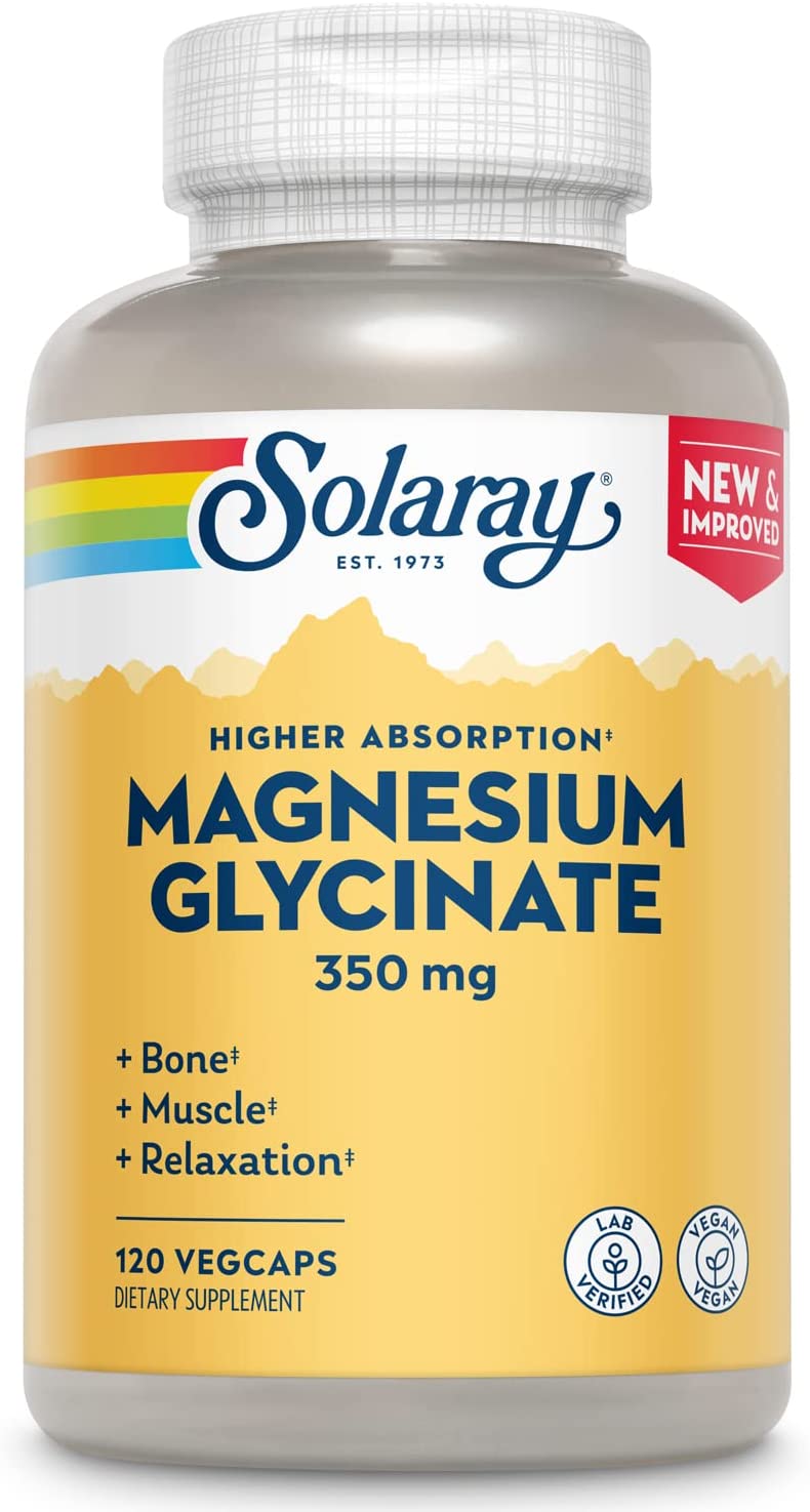 Magnesium Glycinate 350 mg  - Solaray - 120 vegcap
