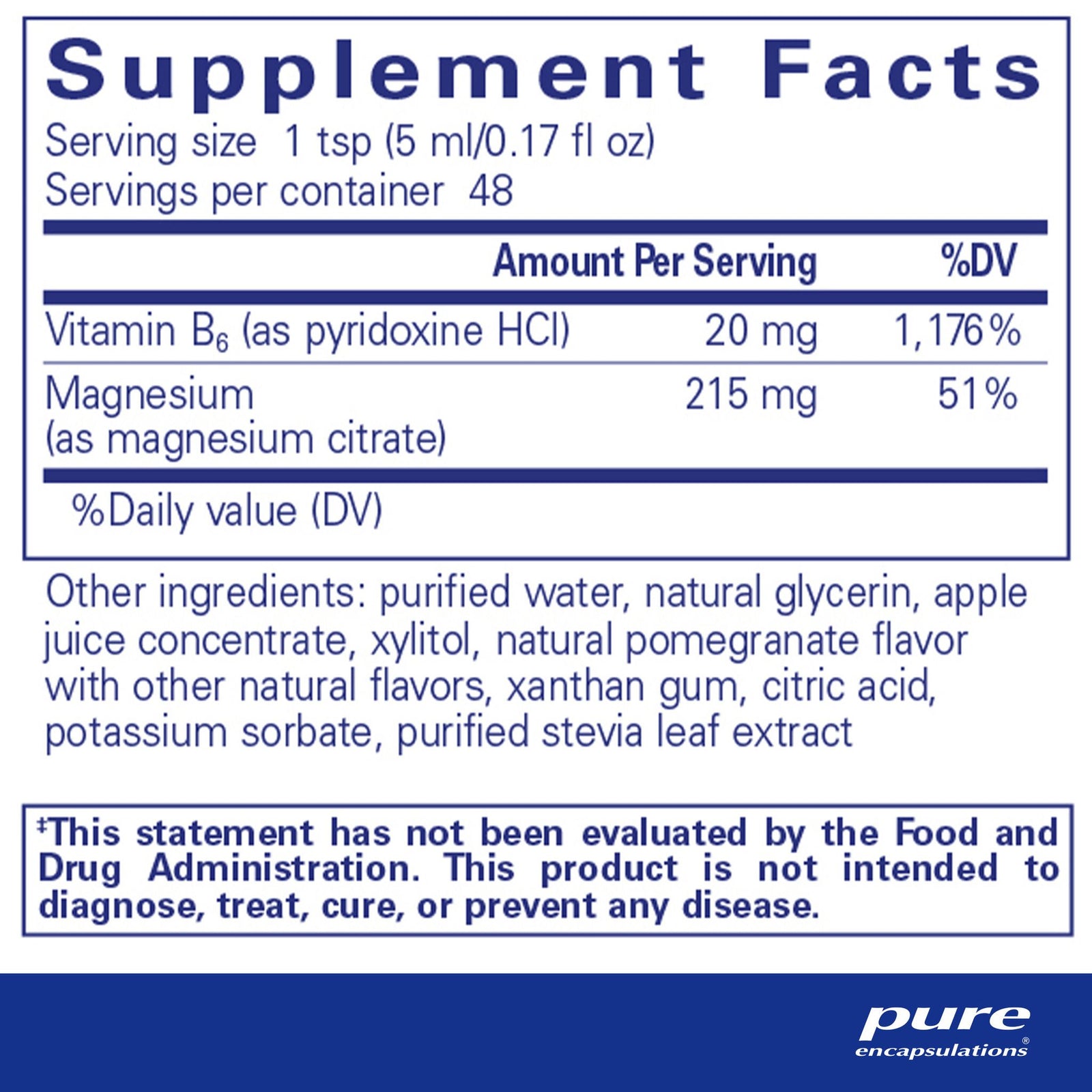 Magnesium liquid - Pure Encapsulations - 8.1 fl oz (240 ml)