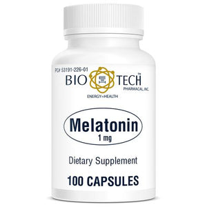 A bottle Bio-Tech Pharmacal Melatonin 1 mg