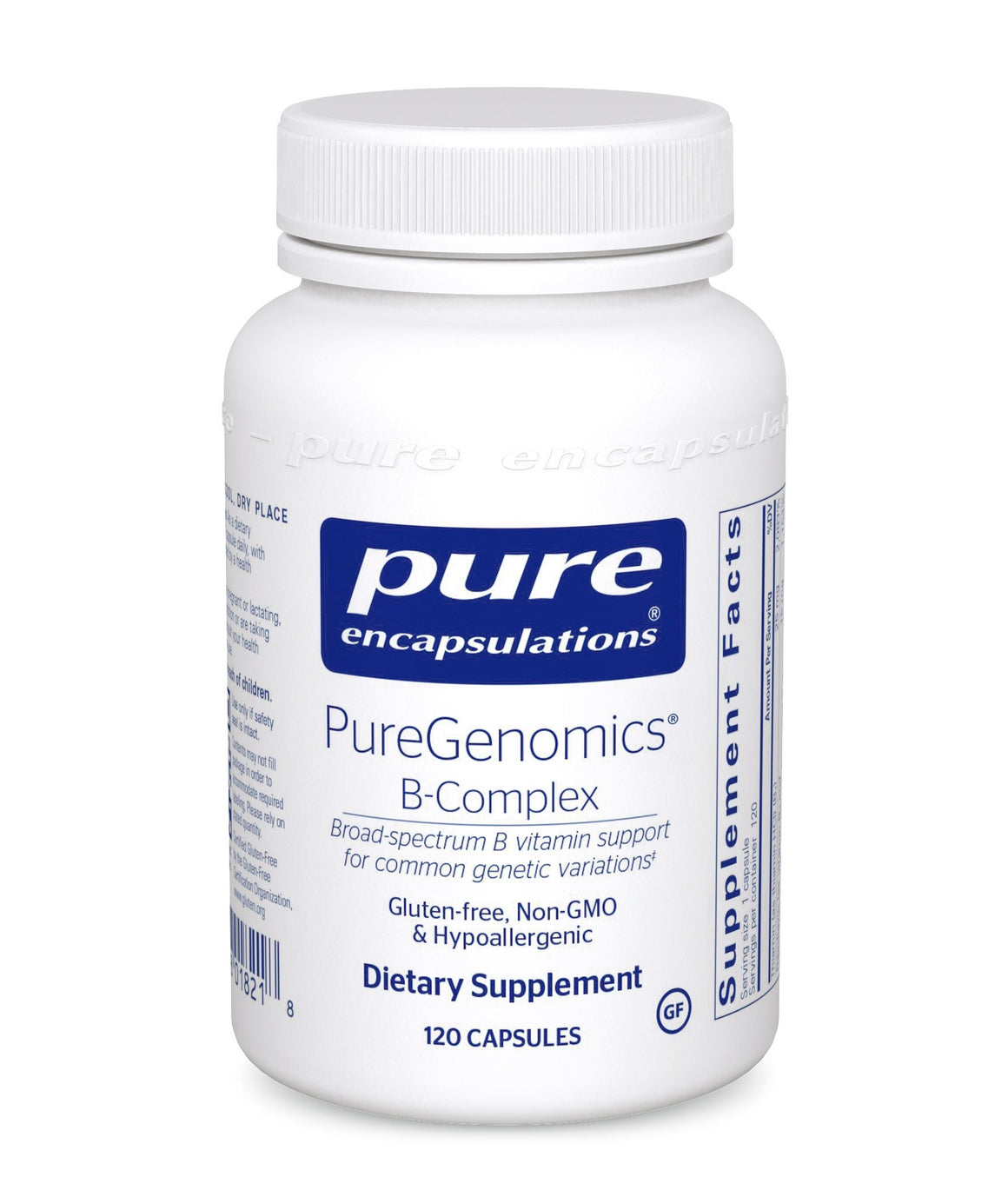 A bottle of Pure PureGenomics® B-Complex