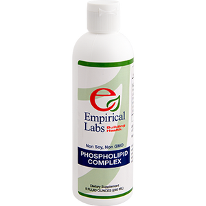 A bottle of Empirical Labs Phospholipid Complex