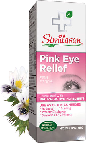 A package of Similasan Pink Eye Relief