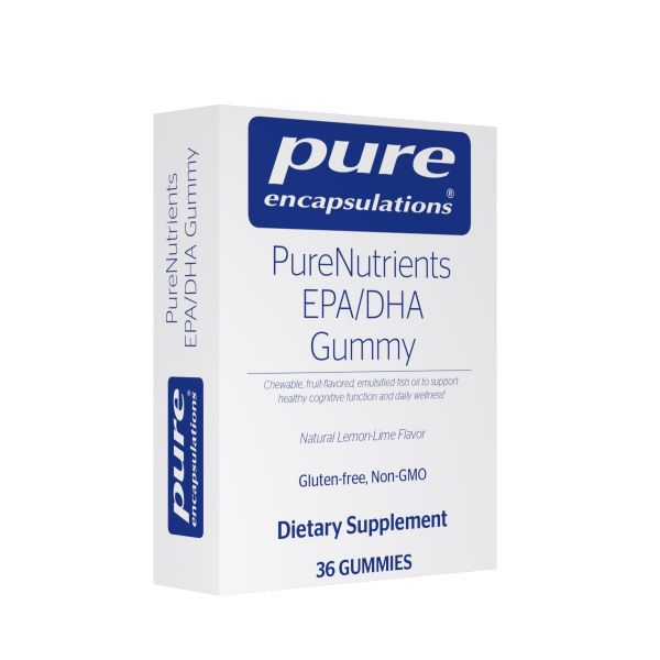 A package of Pure PureNutrients EPA/DHA Gummy