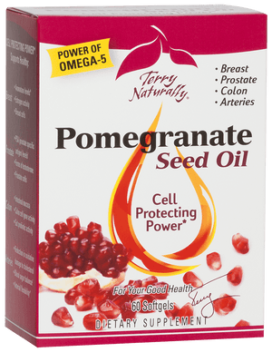 A box of Terry Naturally Pomegranate Seed Oil