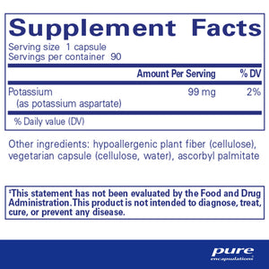 Potassium (aspartate) - Pure Encapsulations - 90 capsules