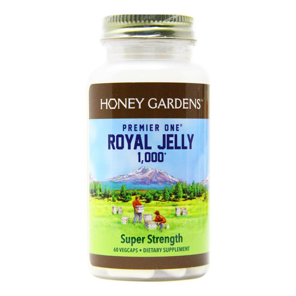 A jar of Honey Gardens Royal Jelly 1000