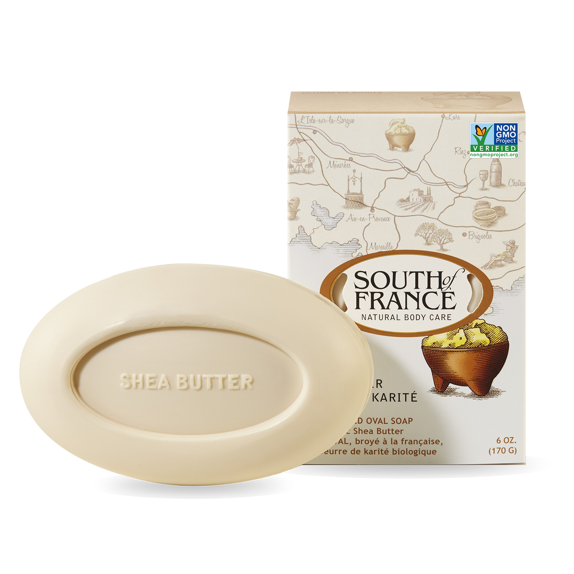 Shea Butter Bar Soap - South of France - 6 oz