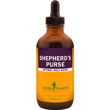 A bottle of Herb Pharm Shepherd’s Purse
