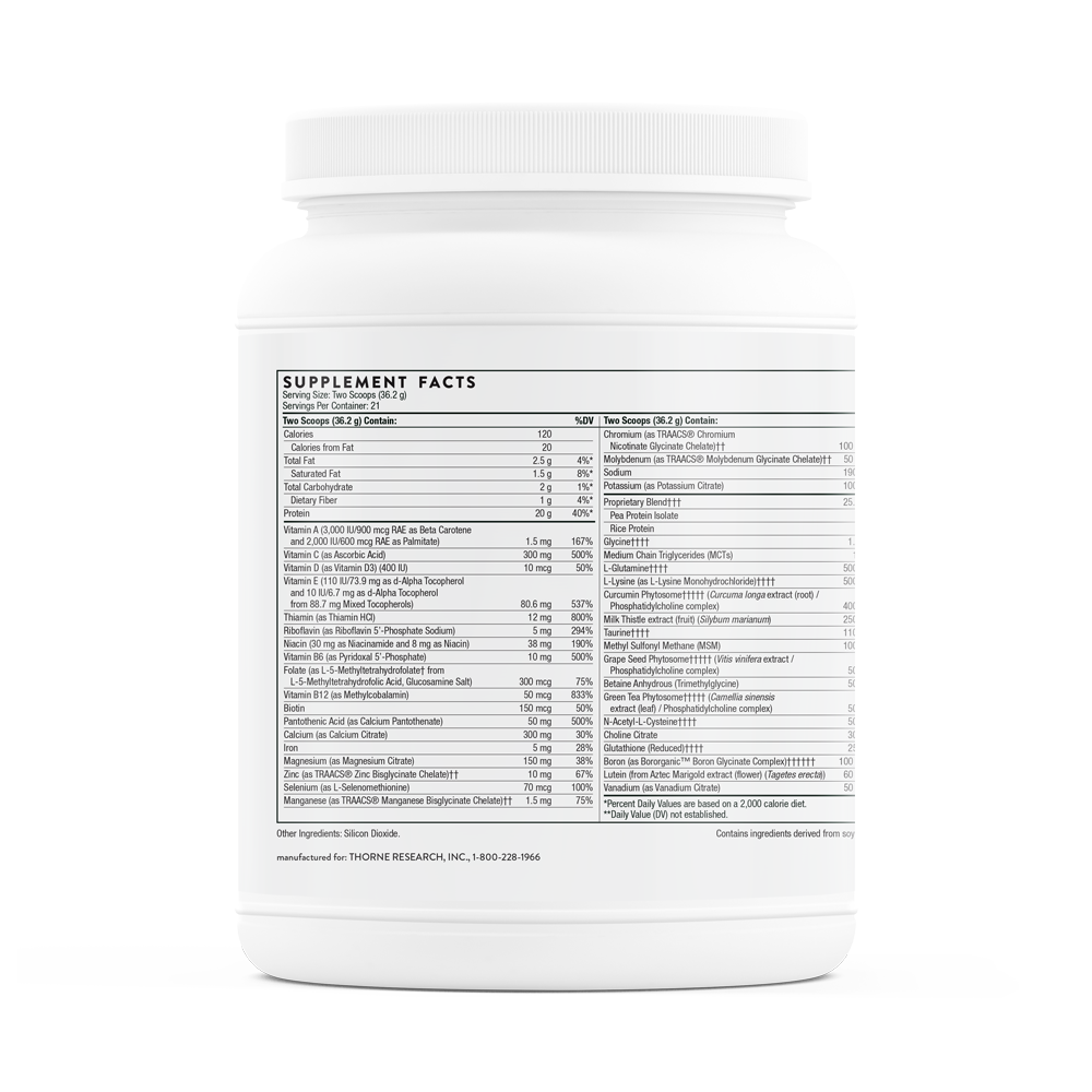 A jar of Thorne MediClear Plus®