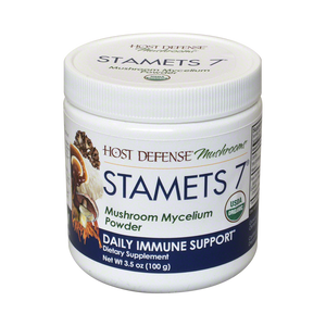 A jar of Host Defense Stamets 7® Powder