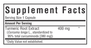 Turmeric Root Extract - Bluebonnet - supplement facts