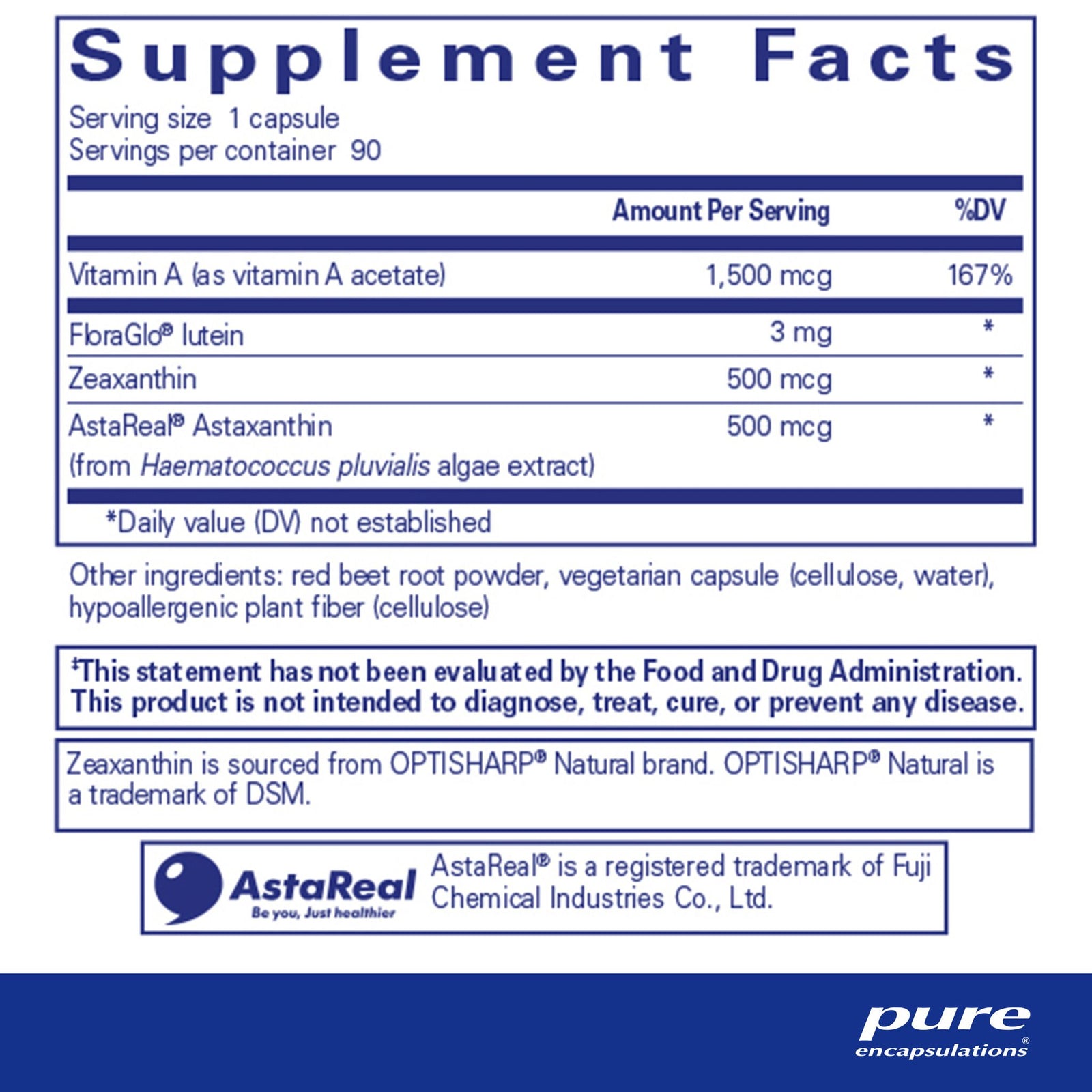 Vitamin A + Carotenoids - Pure Encapsulations - 90 capsules