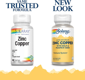 Zinc Copper - Solaray - 100 capsules